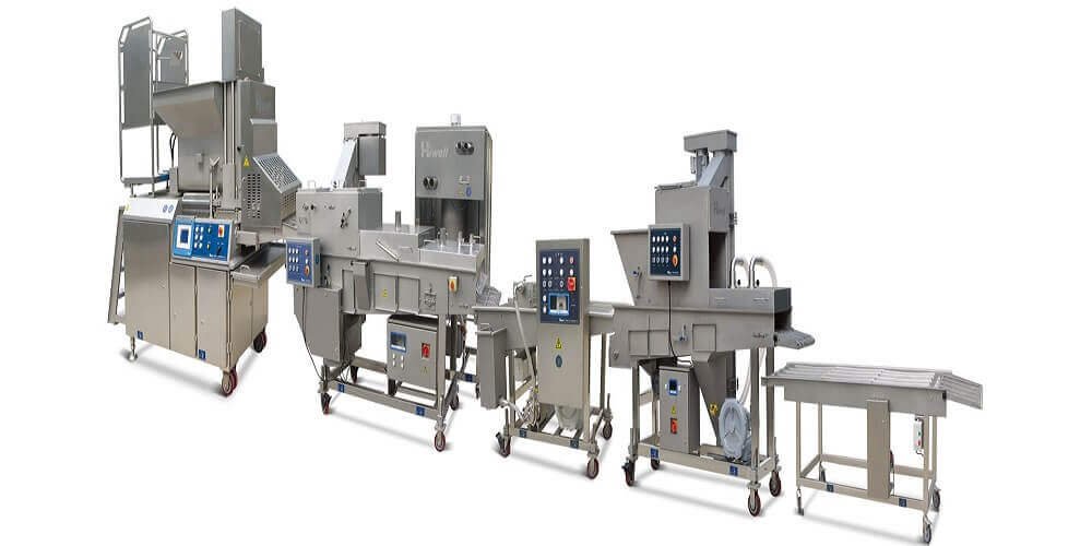 Nuggets Forming, Coating And Battering Line
