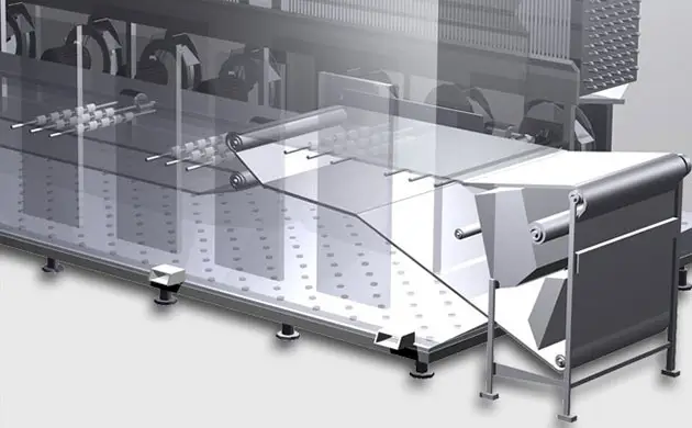 Design drawing of fluidized quick freezing device